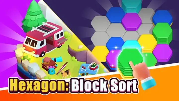 Hexagon Block Sort banner
